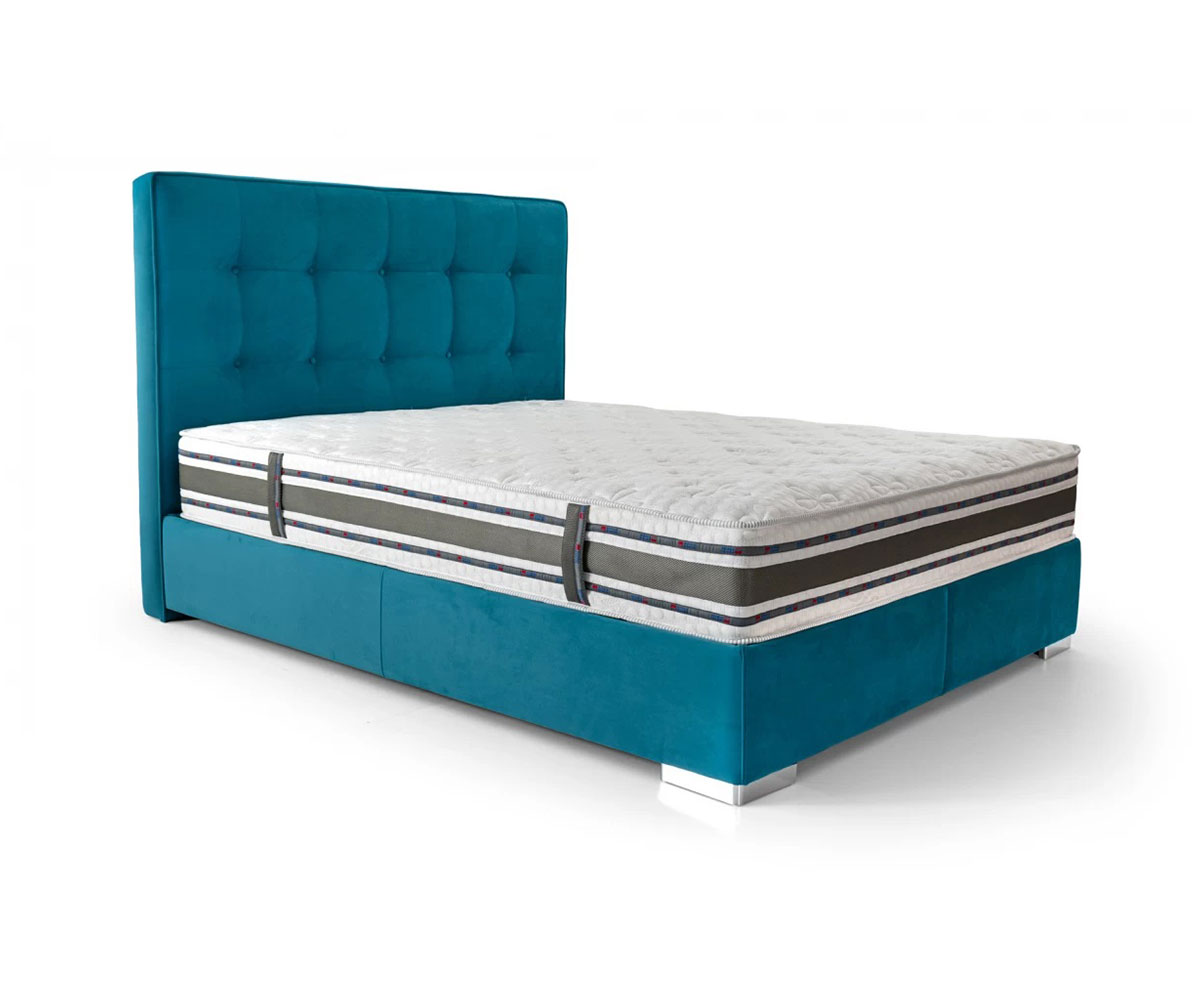 Тапицирано легло Boxspring Spark 10 Морско син