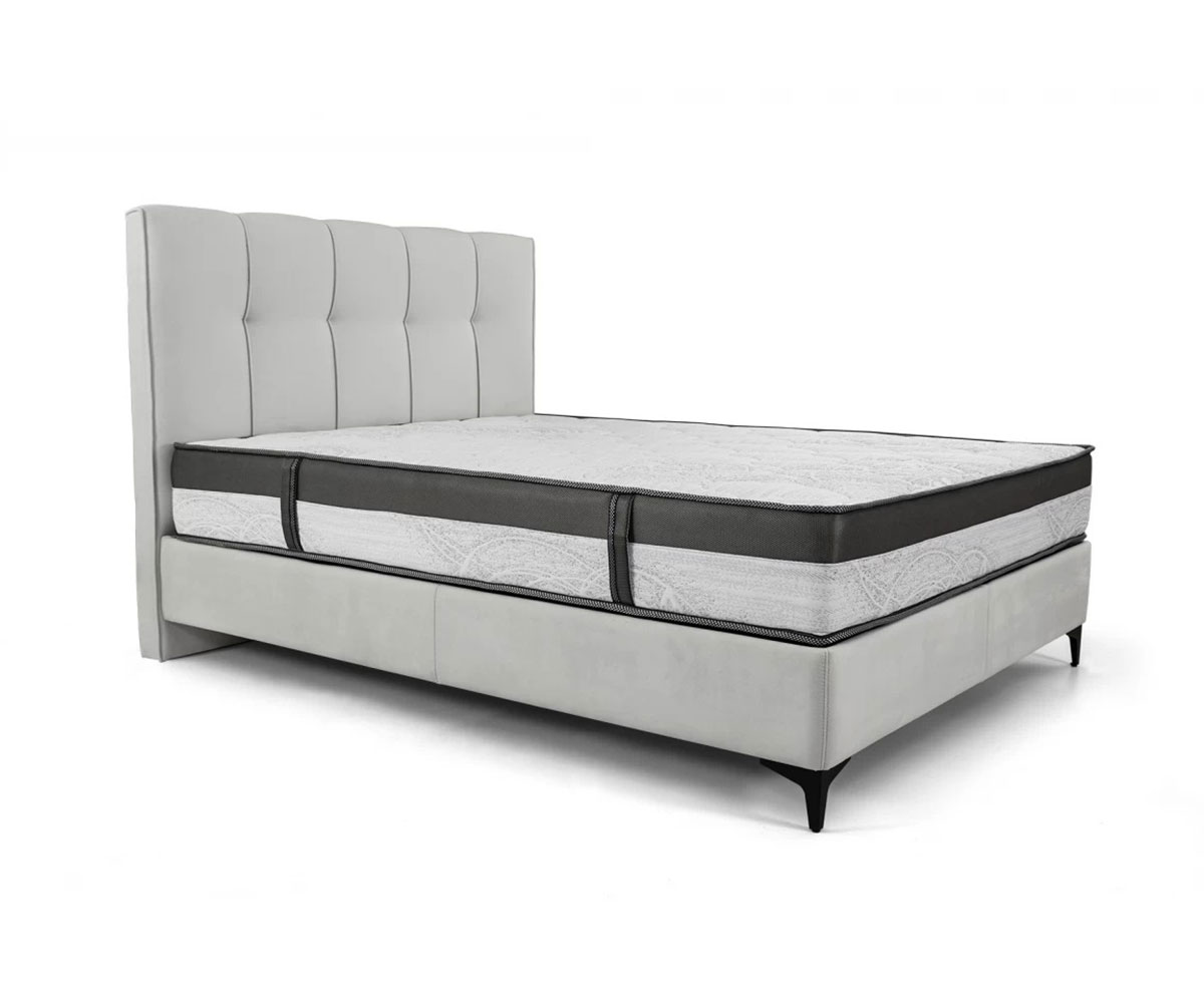 Тапицирано легло Boxspring светлосиво Ida B1 Aria 13 K1 Black