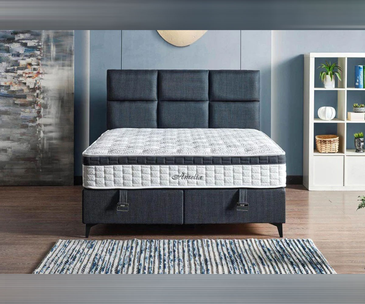 Тапицирано легло Amelia с рамка и матрак