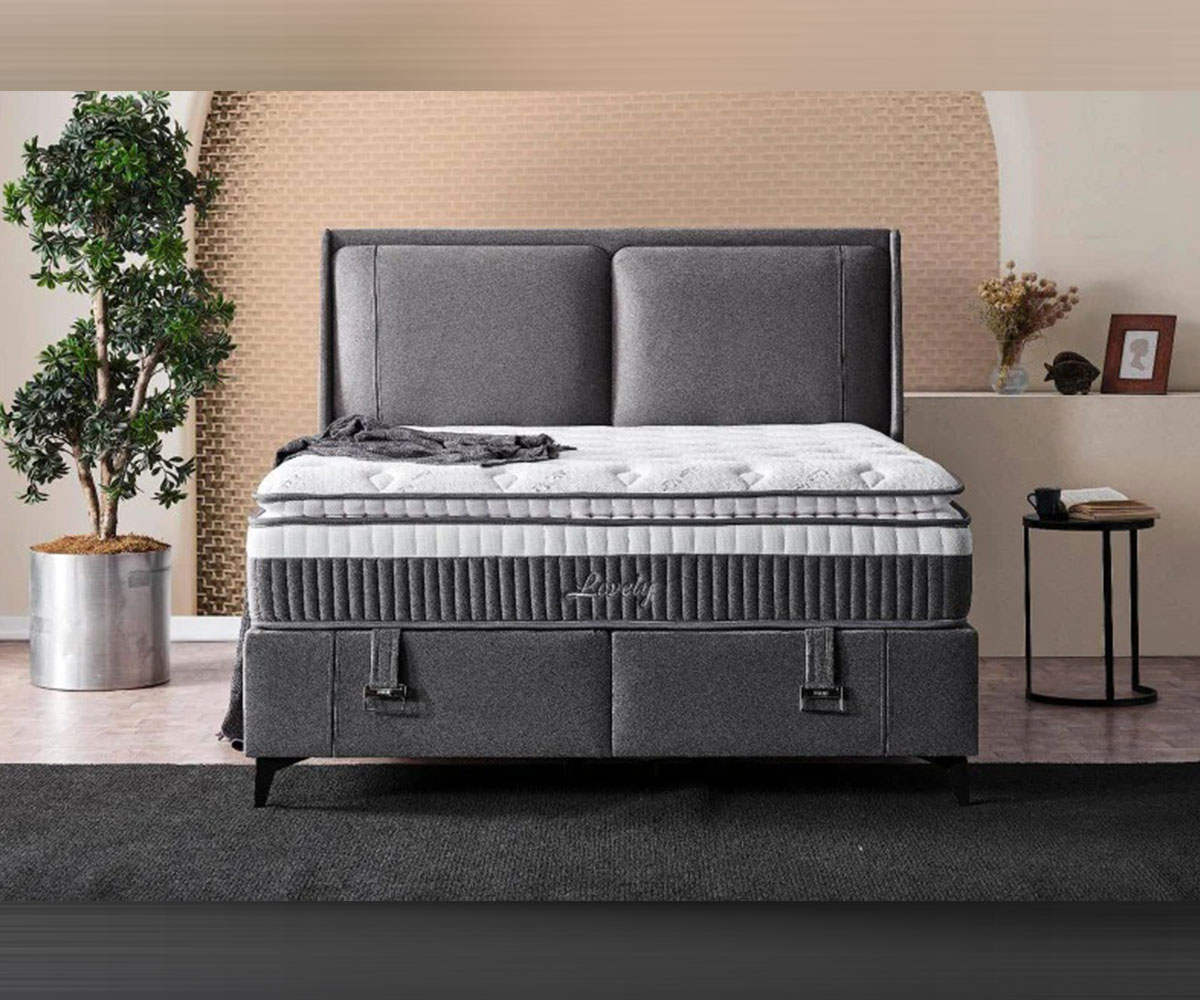 Тапицирано легло Lovely с рамка и матрак