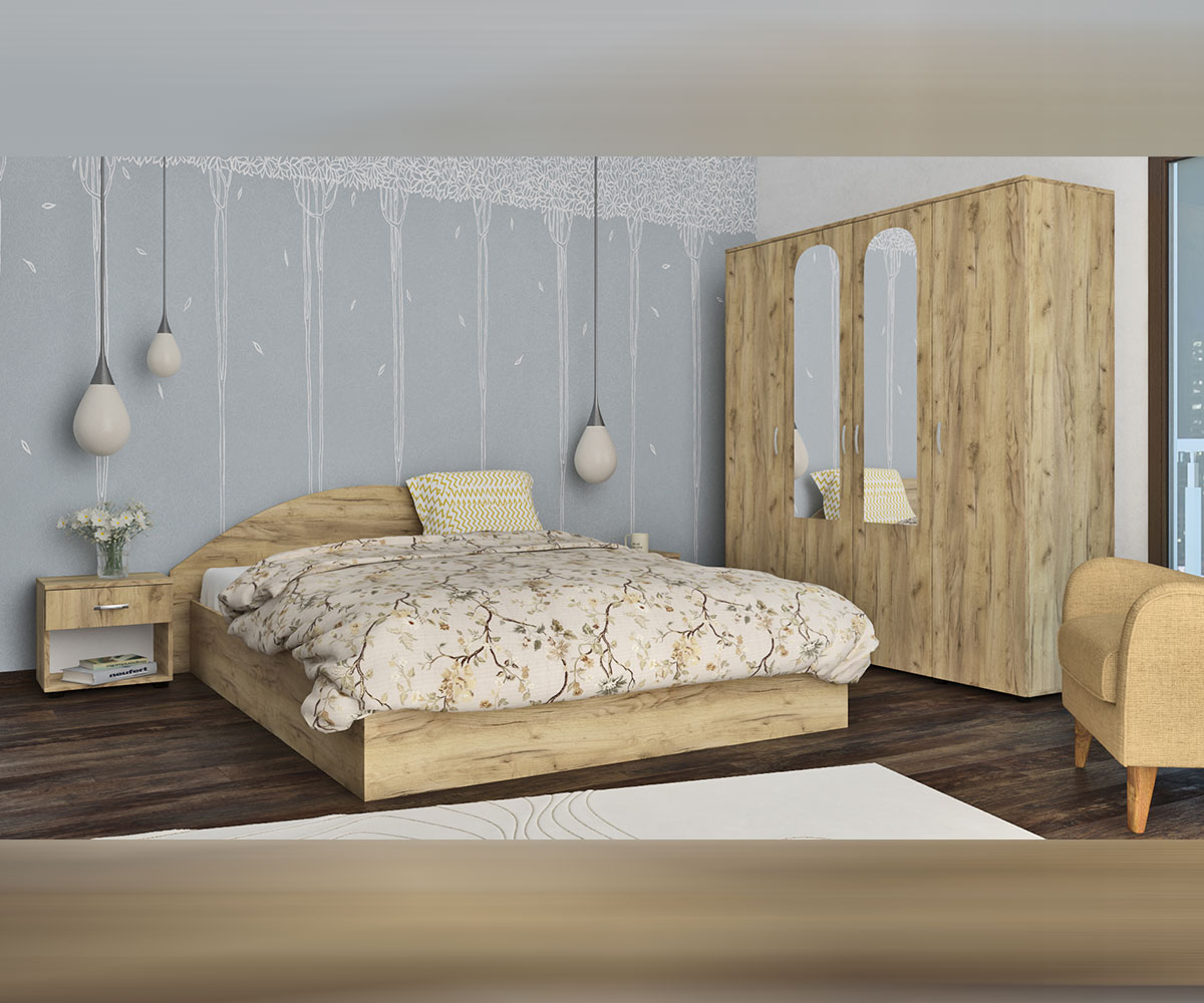 Спално обзавеждане Милена Дъб гран