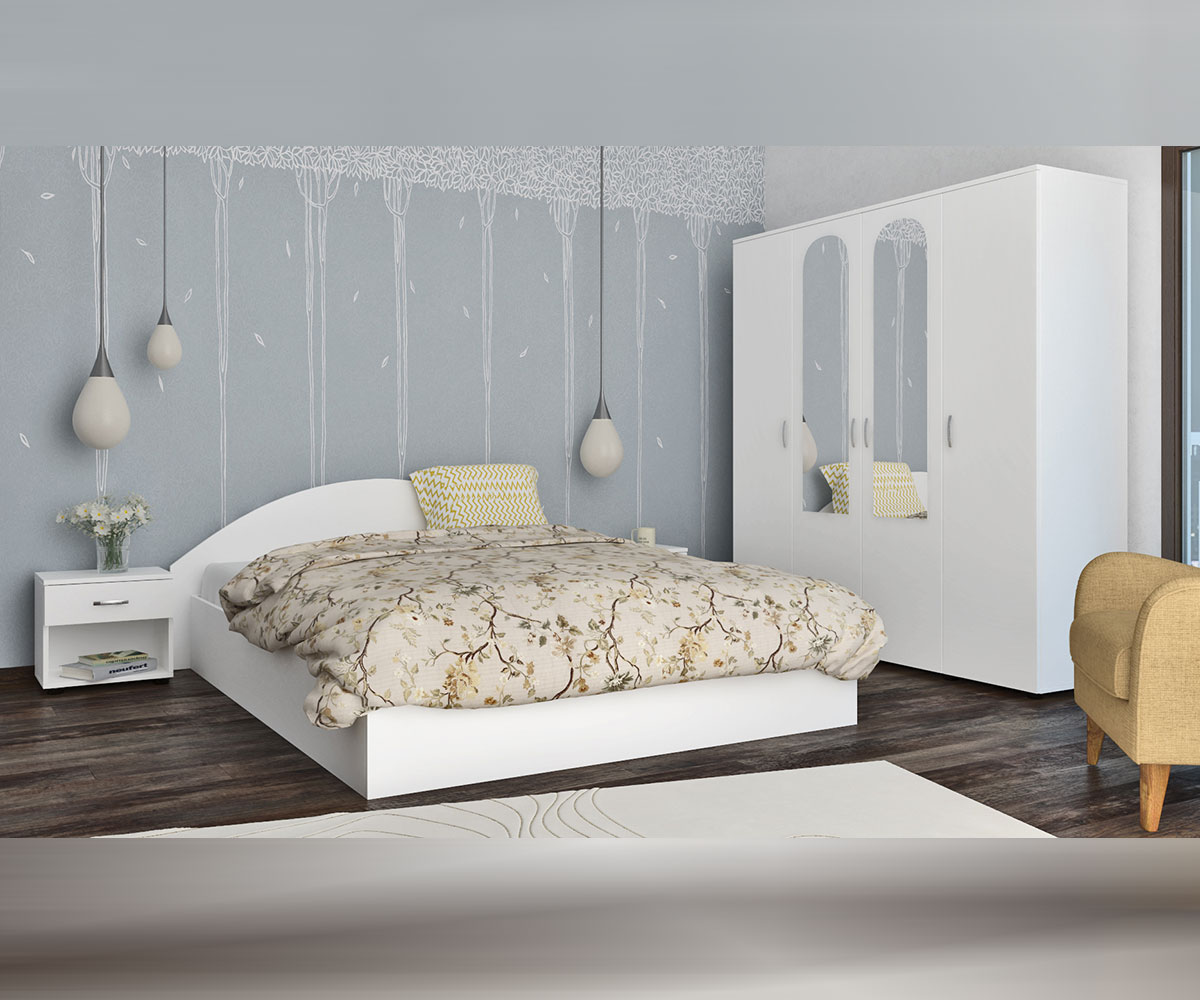Спално обзавеждане Милена Бяло
