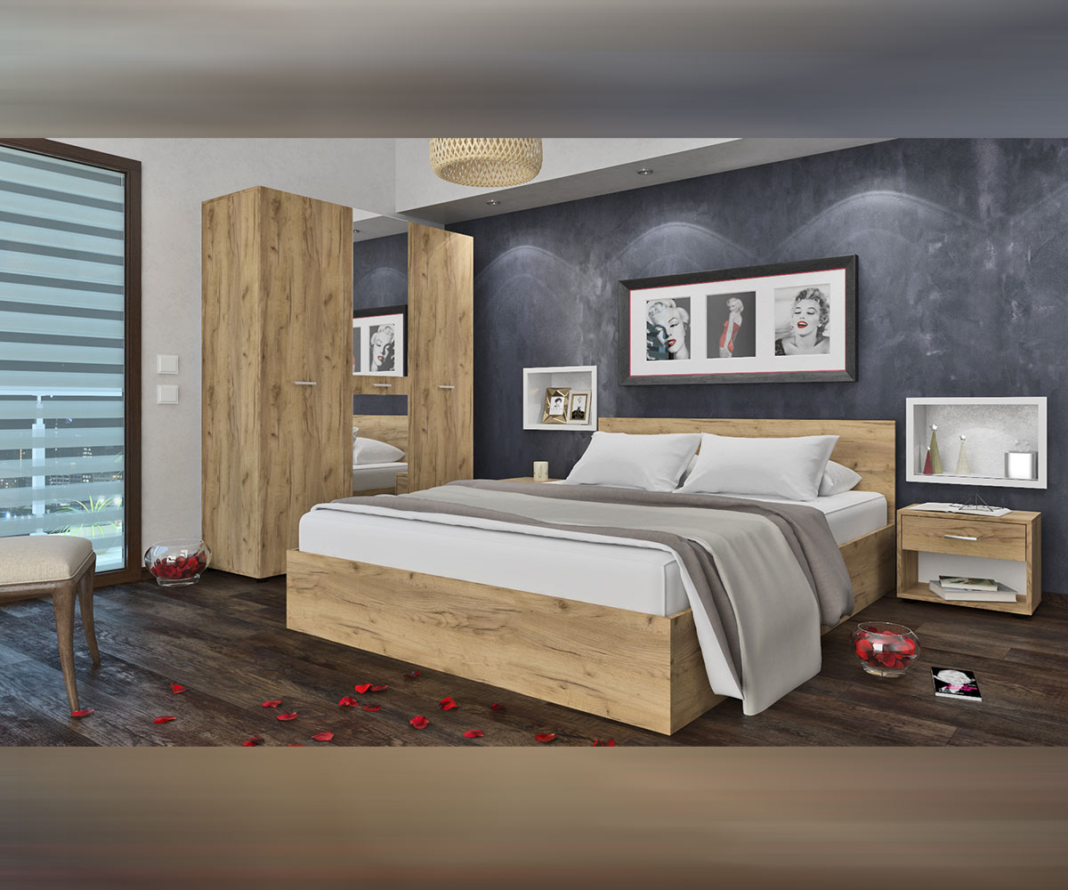 Спално обзавеждане Рила Дъб гран