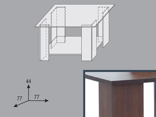 Квадратна холна маса Топ